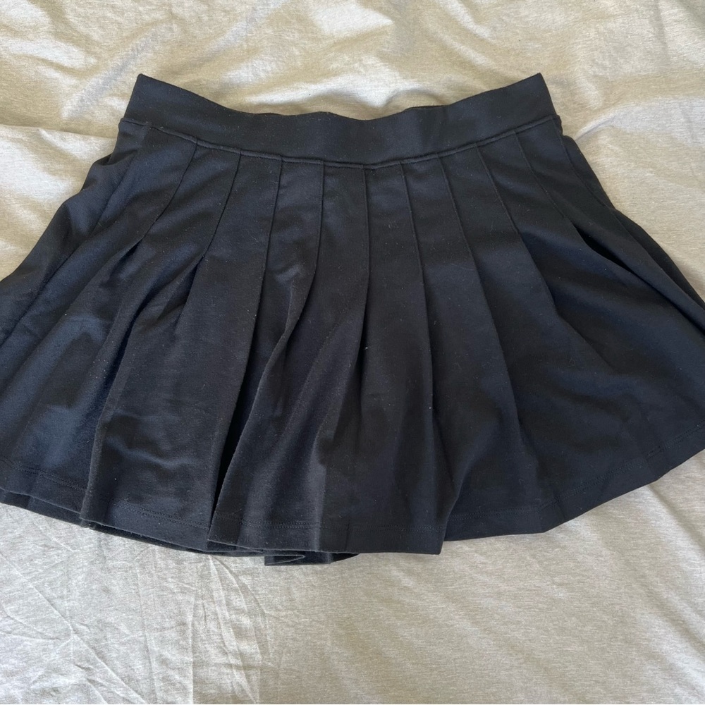 Classic Black Pleated Skirt- built in shorts PINK